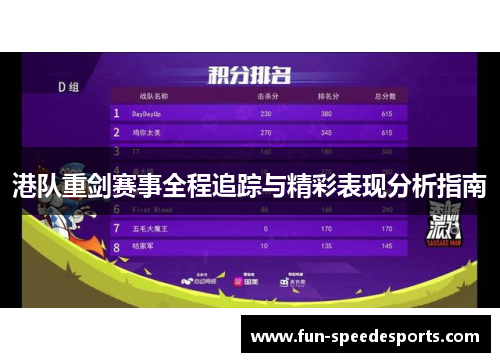 港队重剑赛事全程追踪与精彩表现分析指南