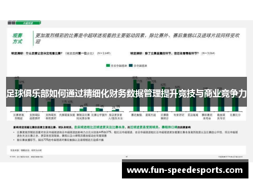足球俱乐部如何通过精细化财务数据管理提升竞技与商业竞争力 足球俱乐部如何通过精细化财务数据管理提升竞技与商业竞争力